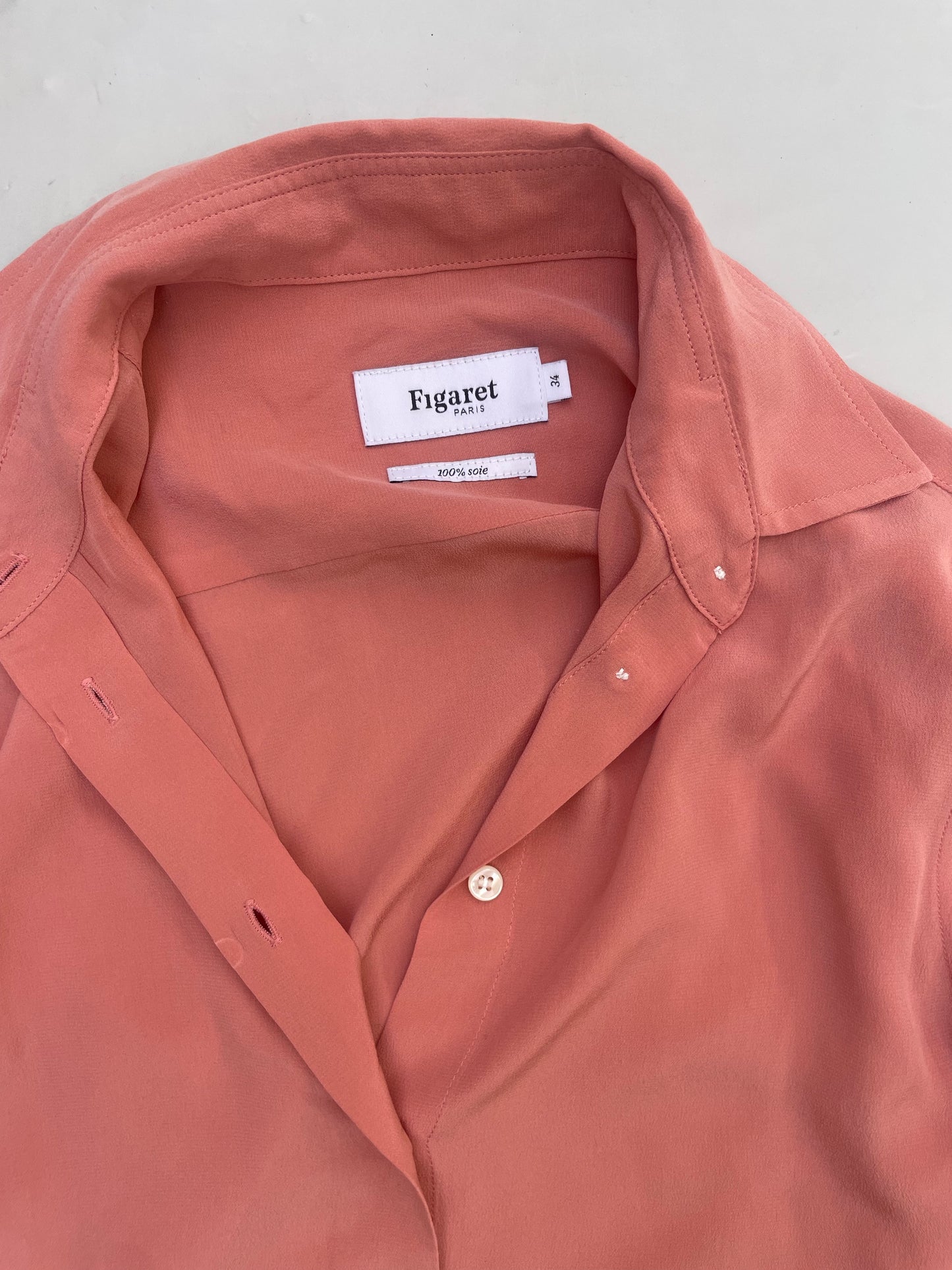 Figaro Silk Pink Shirt UK 6 image 2