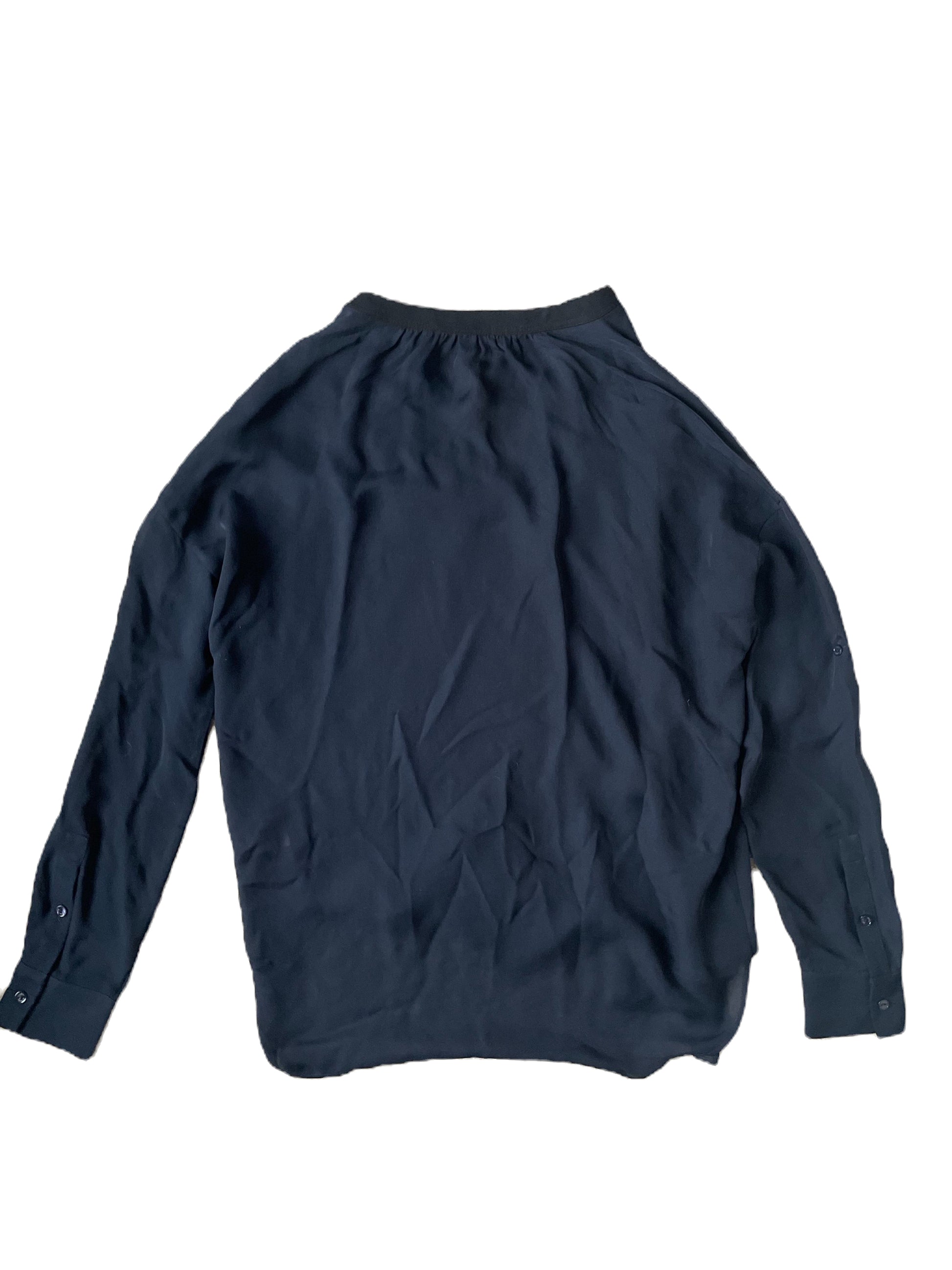 Vince Navy Silk Blouse XS image 1