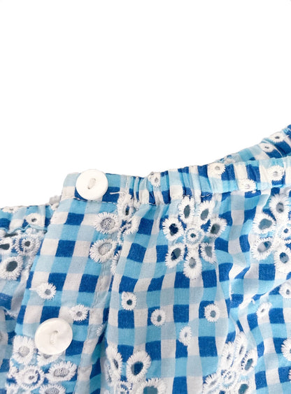 Miguelina Blue Cotton Playsuit M image 2