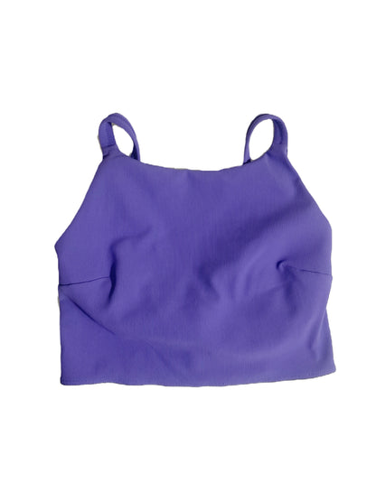 Lululemon Ribbed Purple Cropped Sports Top UK 10 image 0
