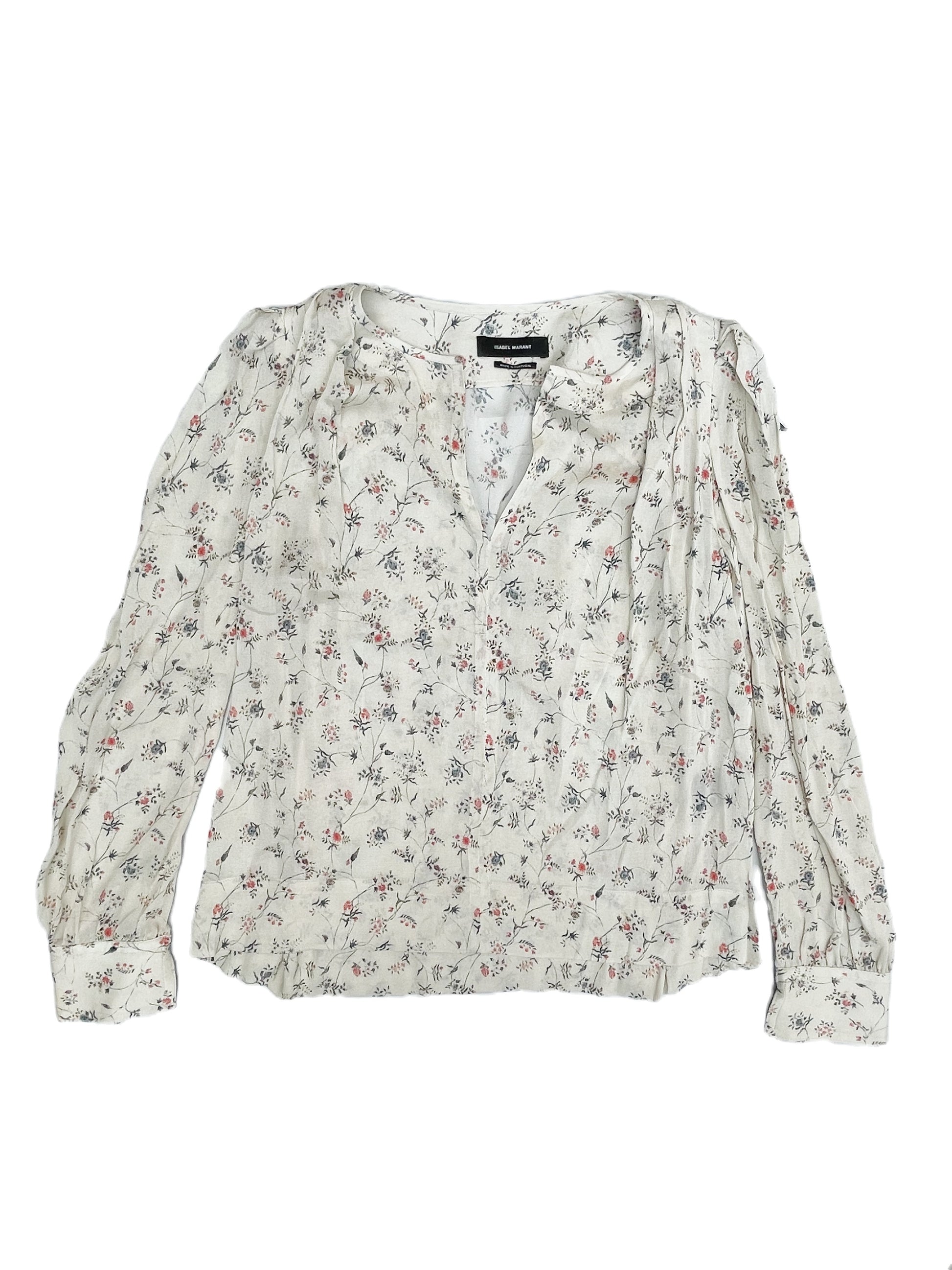 Isabel Marant Floral Silk Blouse UK 8 image 0