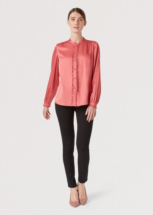 New with Tags Hobbs Satin Pink Blouse UK 14 image 2
